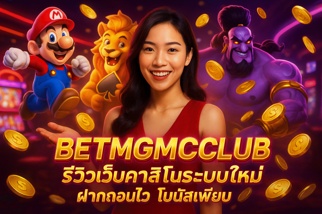 BETMGMCLUB รีวิวเว็บคาสิโนระบบใหม่ ฝากถอนไว โบนัสเพียบ